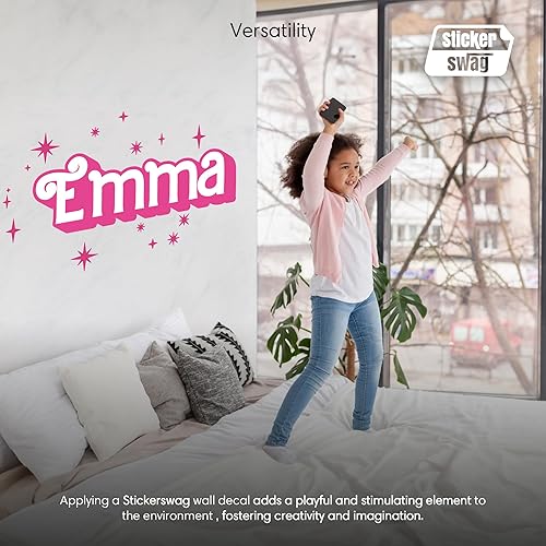 Miniatura 2 de Calcomanía de pared personalizada con nombre femenino  Calcomanía de pared de vinilo con nombre femenino  Calcomanía de pared personalizada para