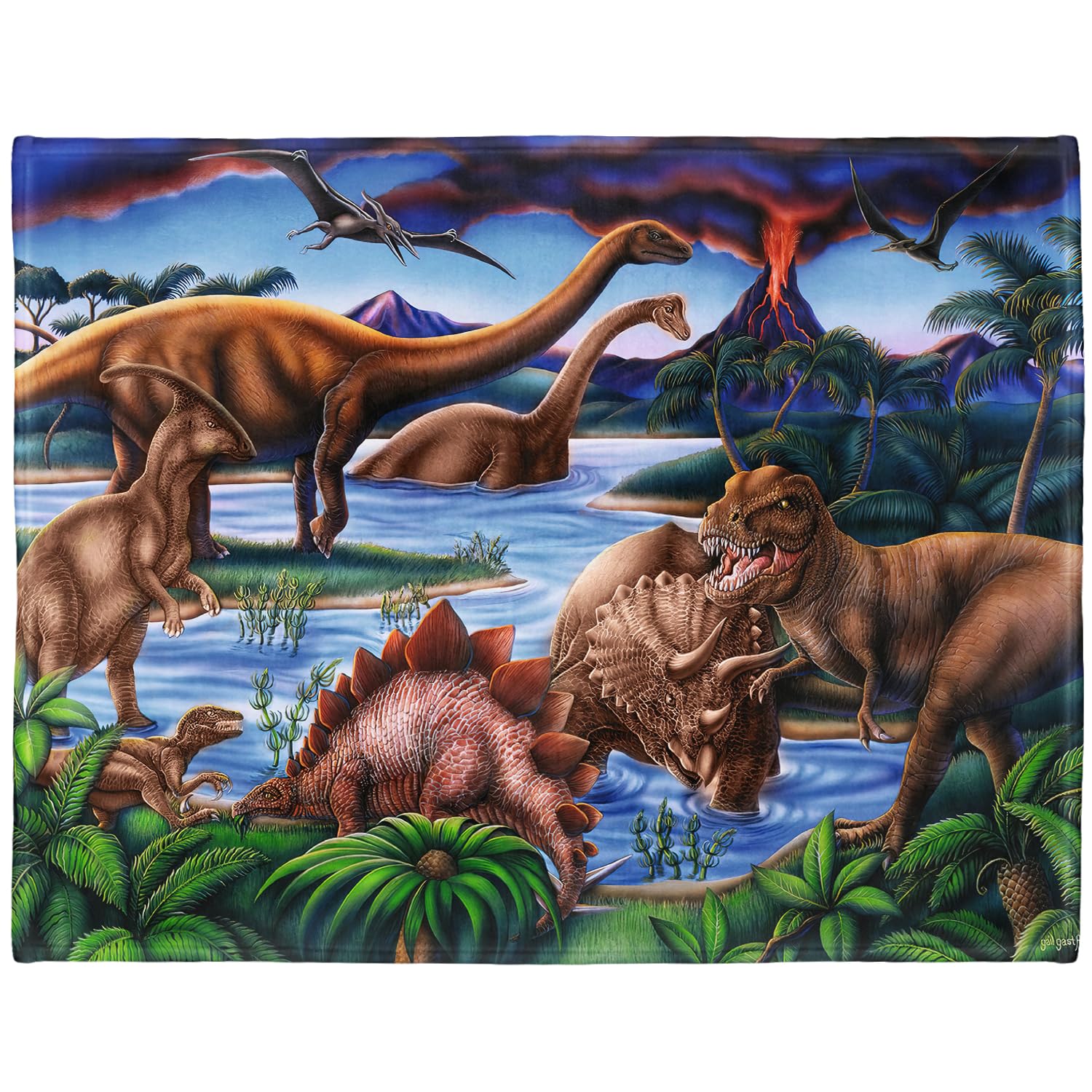 YISUMEI - Soft Fleece Blanket - Dinosaurs, 125 x 200 cm Throw Suitable for Sofa or Bed