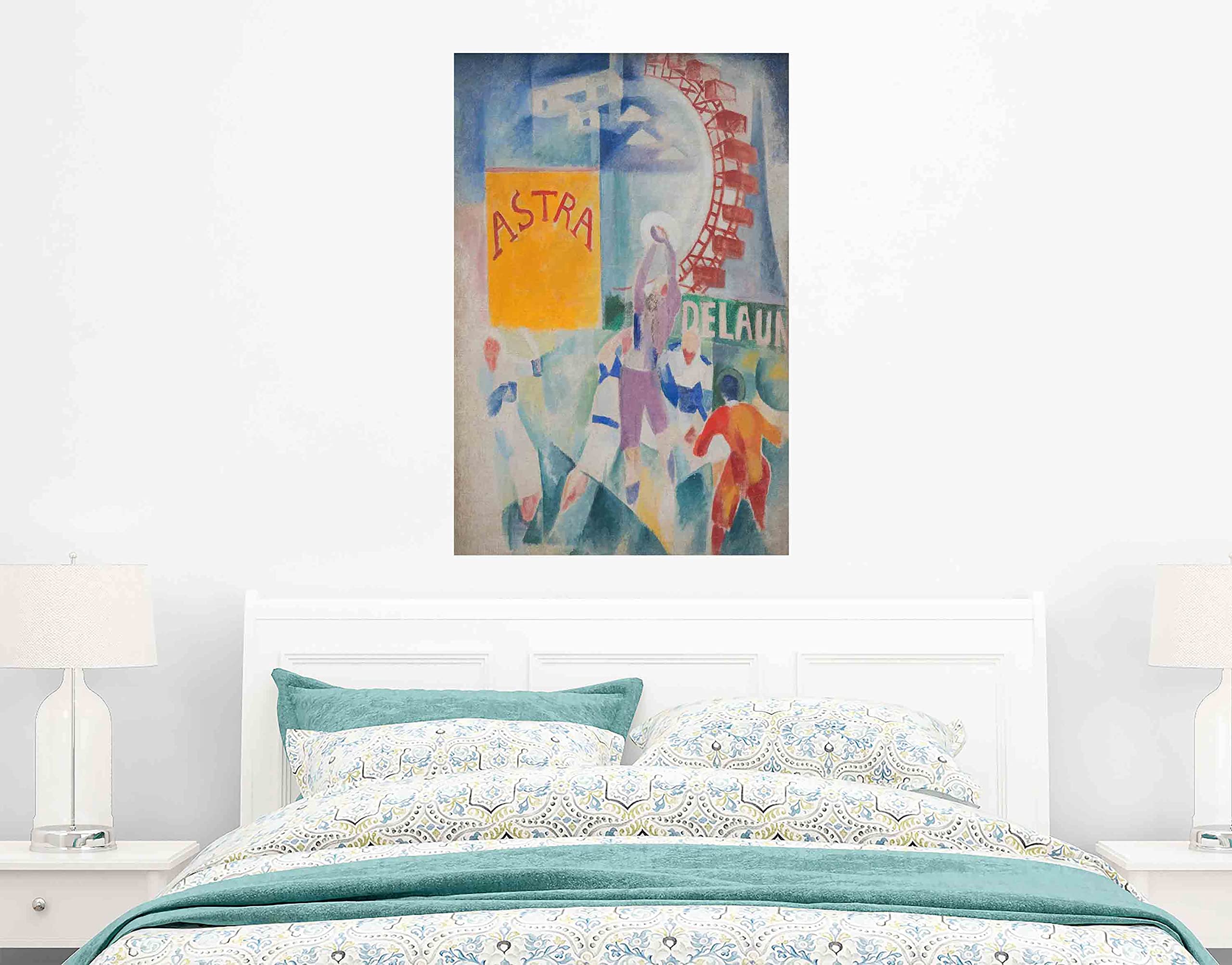 Artley Prints - Il poster della squadra di Cardiff di Robert Delaunay su tela da parete l stampe ritratto moderne | Opera d'arte astratta per soggiorno camera da letto 86 x 61 cm (34 x 24 pollici) A1