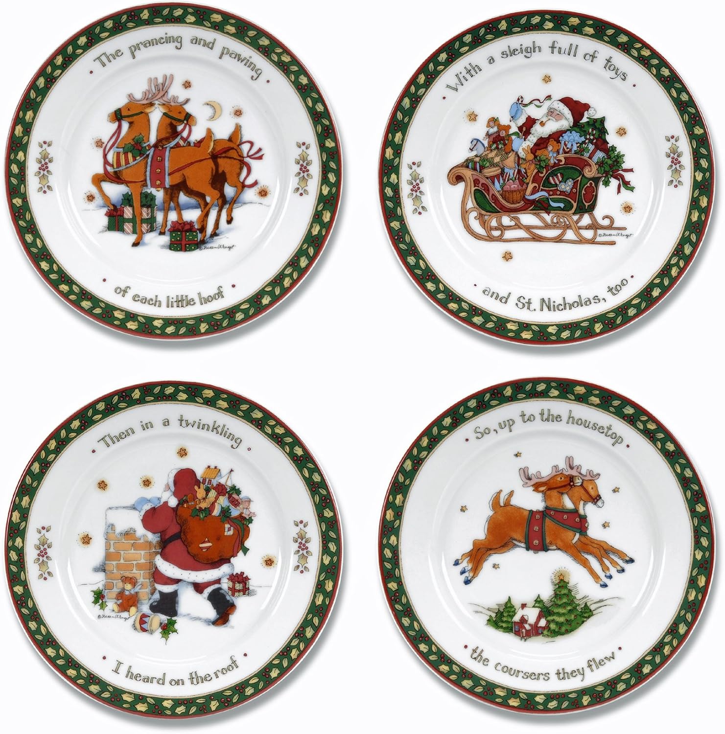Portmeirion A Christmas Story Bread and Butter Plate, Set