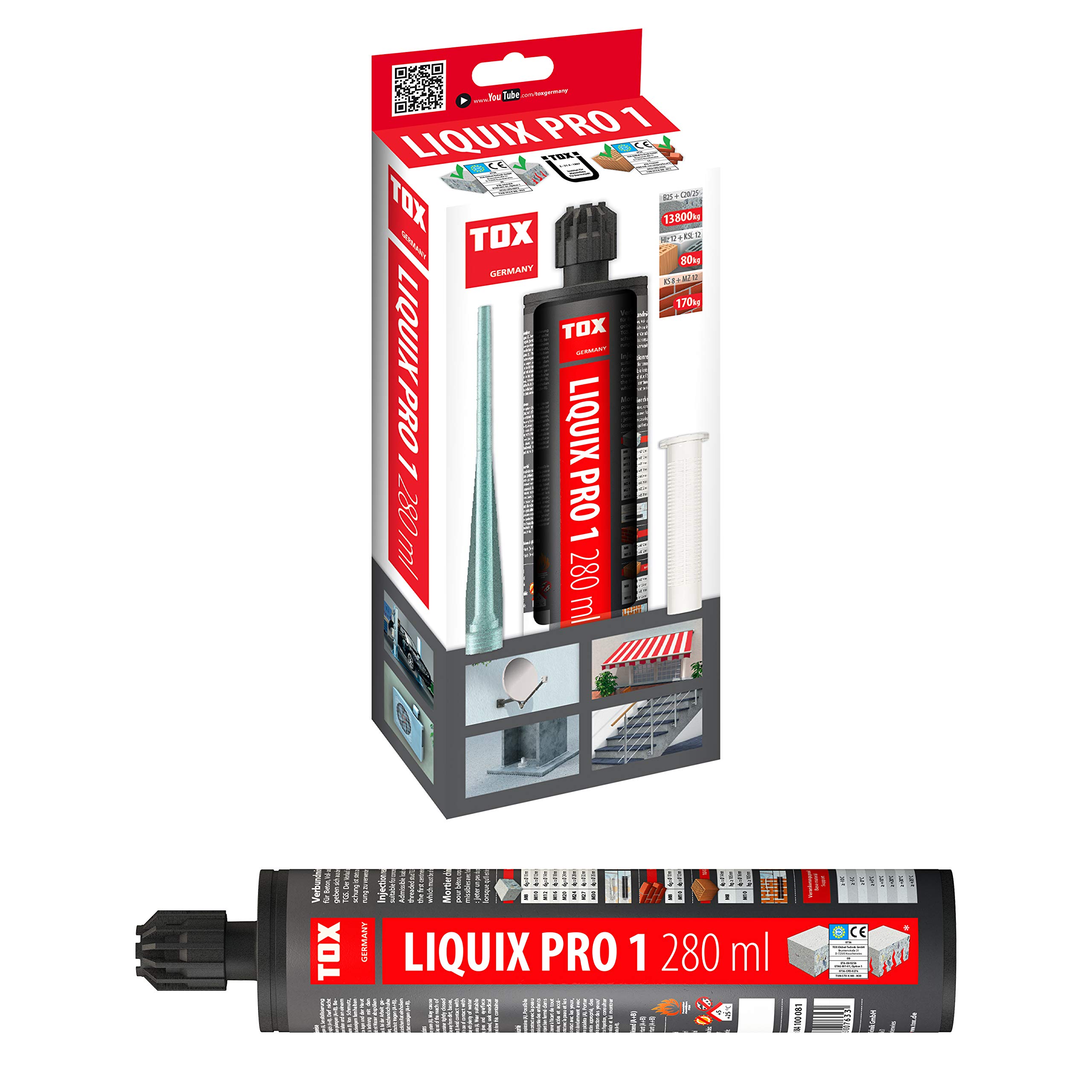 TOX mortier composite Liquix Pro 1, 280 ml, 1 pièce, 084600081