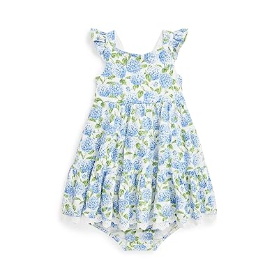 Polo Ralph Lauren Kids Floral Cotton Mesh Dress Bloomer (Infant) Girl