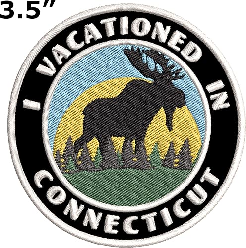 Miniatura 2 de I Vacationed in Connecticut - Parches decorativos bordados de 3.5 pulgadas, para planchar o coser, recuerdos de vacaciones, viajes, aventura, tema
