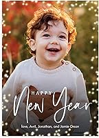 Vista 7 de Let's Make Memories - Tarjetas navideñas personalizadas con sobres, tarjetas navideñas de 5 x 7 pulgadas, sobres blancos, Colorful Lights