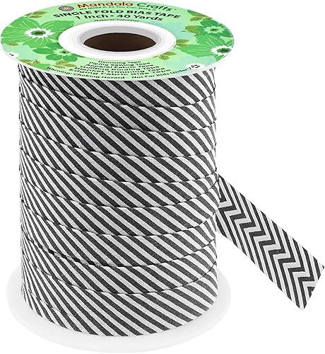 Miniatura 84 de Mandala Crafts Cinta al bies de un solo pliegue de 5/8 pulgadas para coser, acolchar, tuberías, dobladillo, manta y encuadernación de colcha, cinta