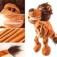 Vista 2 de Marionetas de mano de animales de 10 a 13 pulgadas, gigantes, de peluche, safari, animales de la selva, juguetes de marionetas de mano, juguetes