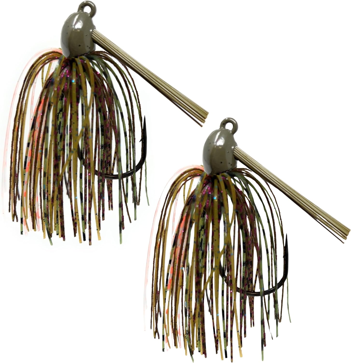 Reaction Tackle Tungsten Swim Jig for Bass Fishing - Weedless Design with 97% Pure Tungsten Jig Head and Silicone Skirt - Fishing Tackle for Pike, Walleye and Muskie and More (2-Pack)