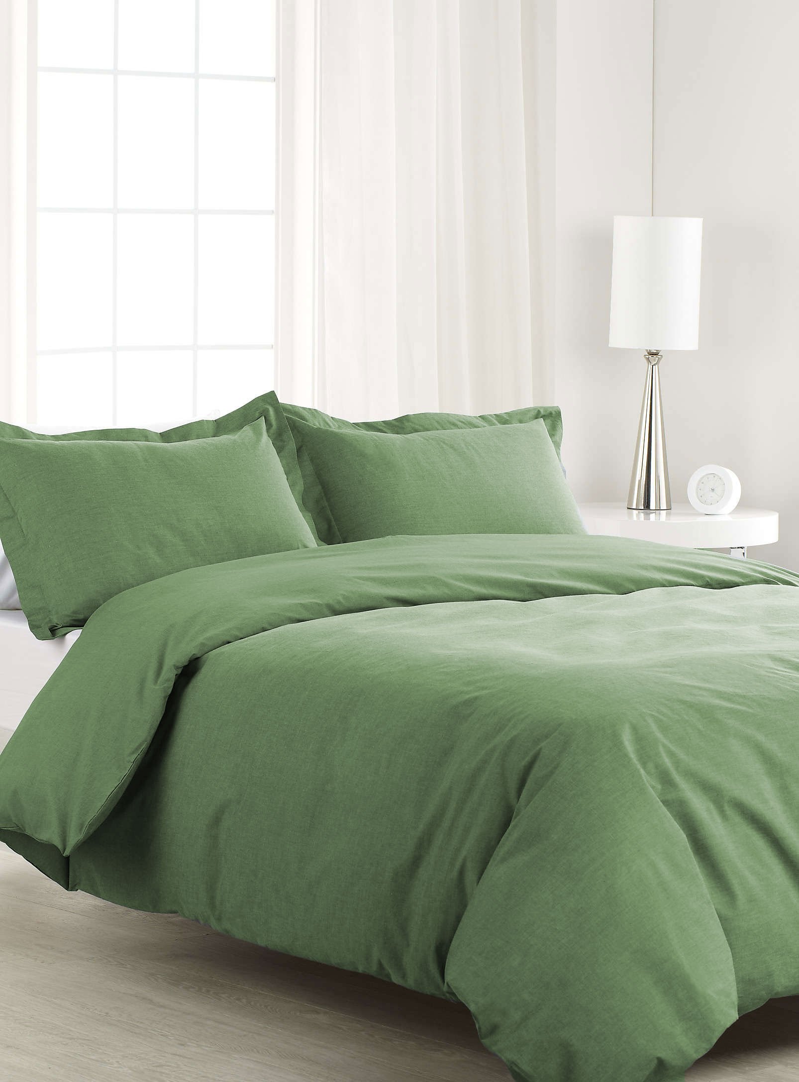 Parure de lit coton égyptien 600 fils King size housse couette