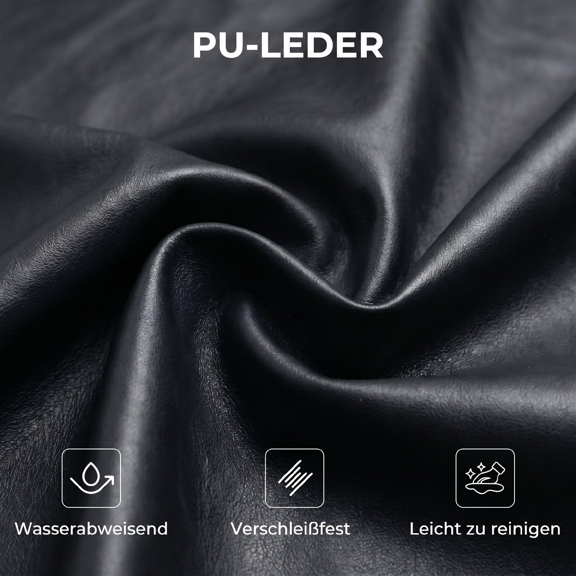 HOMCOM Sessel Loungesessel mit breiter Sitz, Armlehnen, Polstersessel mit Stahlbeinen, Knopfheftung, Dicker Polsterung Relaxsessel aus Kunstleder für Wohnzimmer, Schlafzimmer, Schwarz