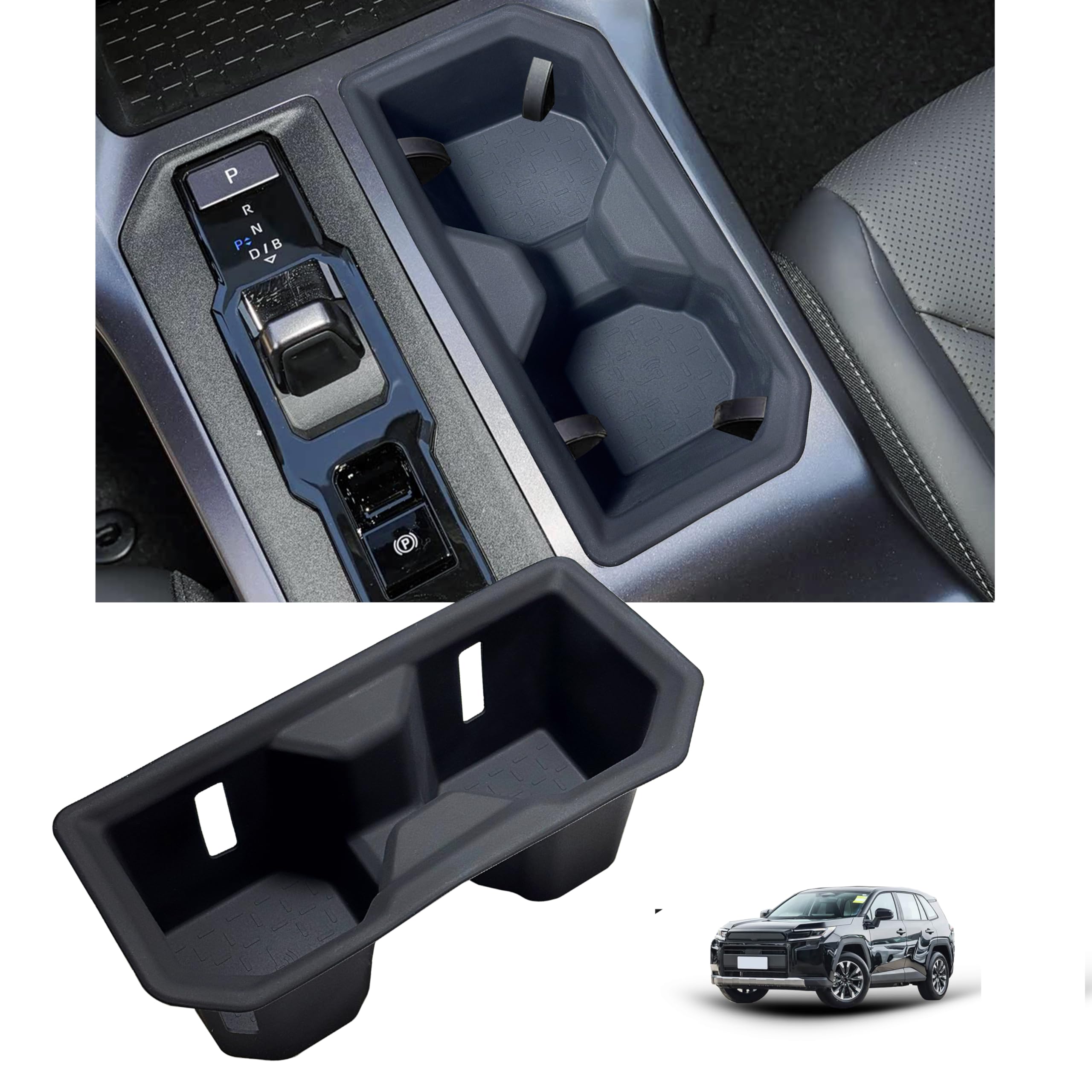 Cup Holder Insert for Toyota RAV4 2026 Accessories Center Console Silicone Cup Holder Drink Holder Organizer Non-Slip Noise-Free Cupholder Coaster