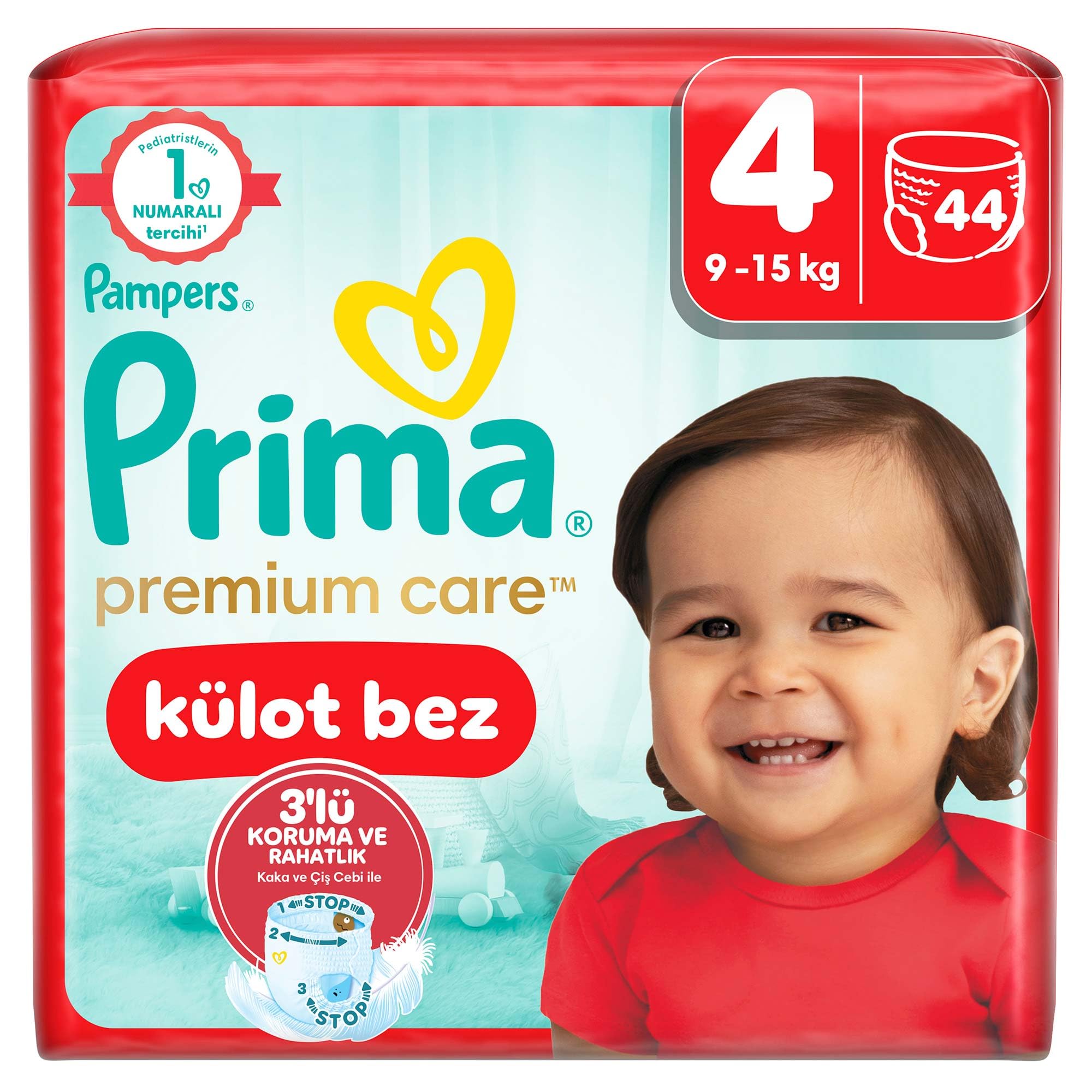 Prima Premium Care Külot Bebek Bezi 4 Numara 44 Adet Maxi İkiz Paket