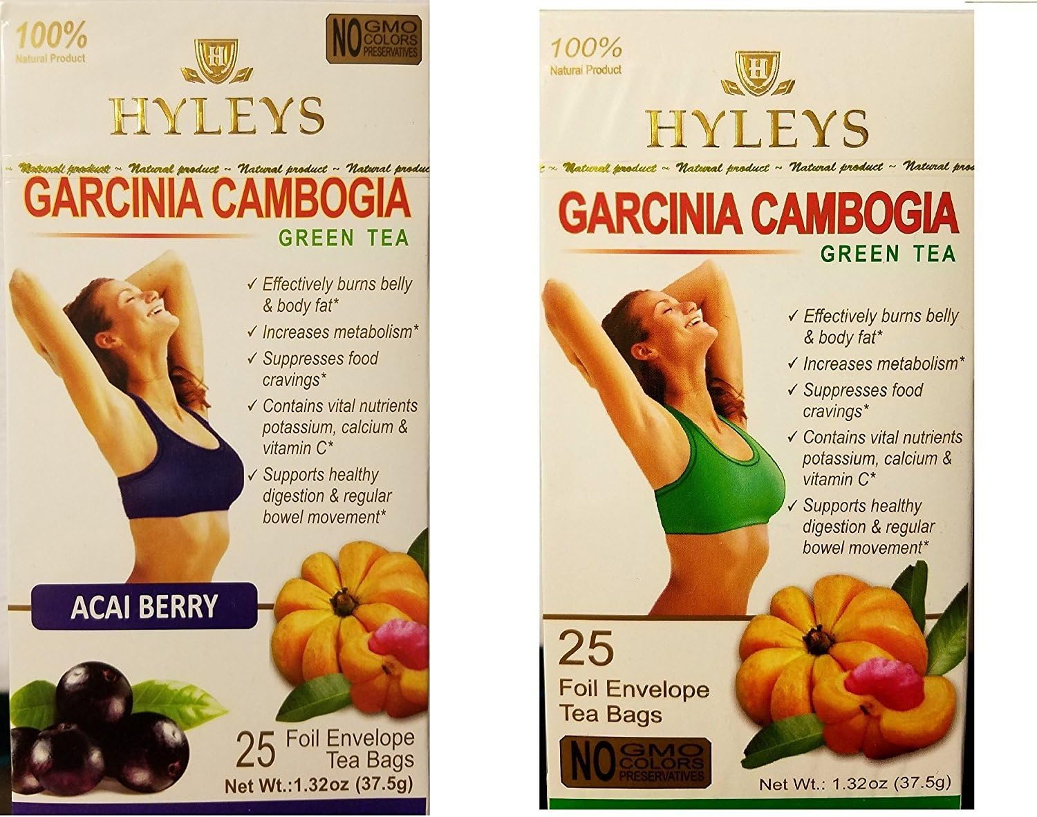 Hyley's Garcinia Cambogia Green Tea Assorted Flavor Variety Bundle 1