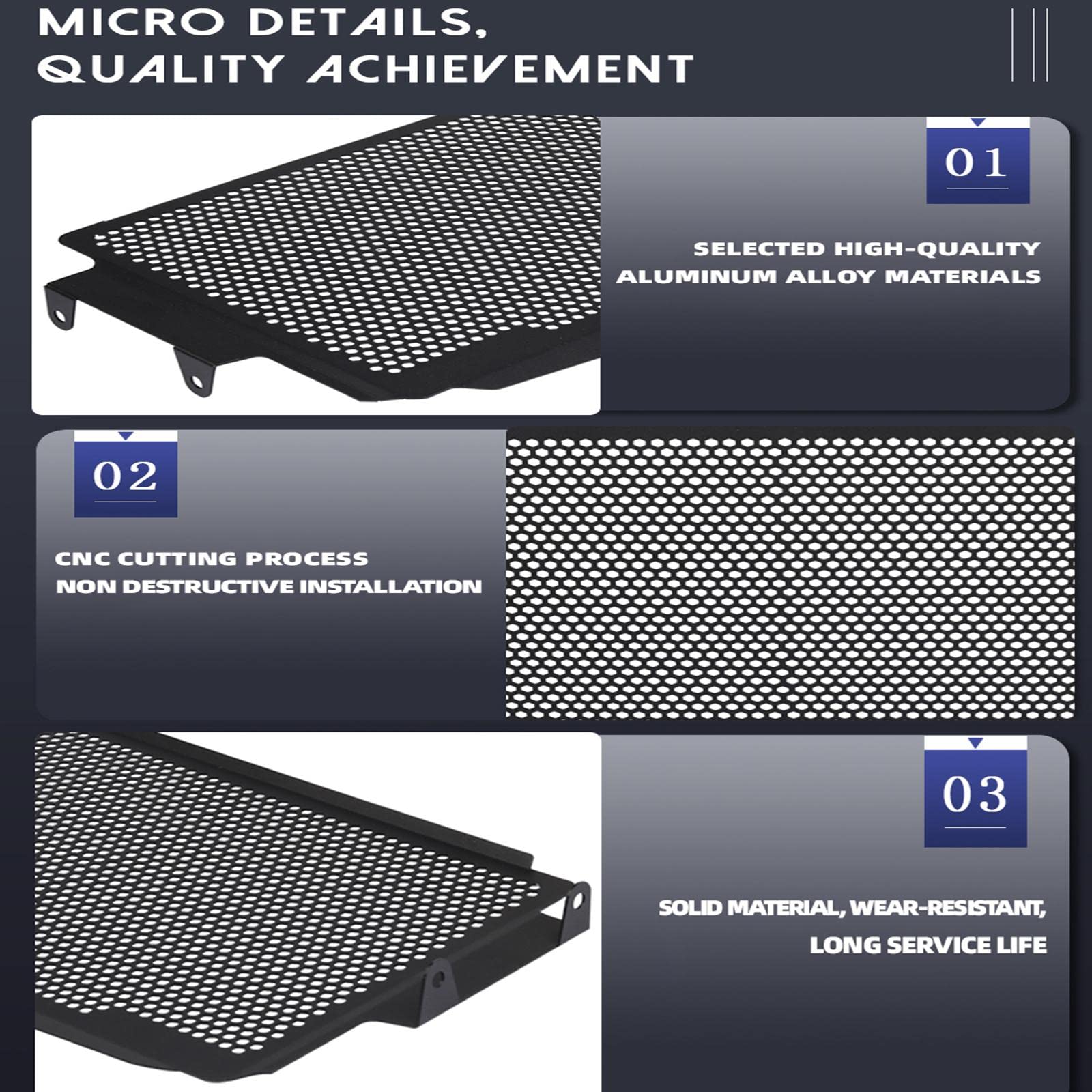 Motorcycle Stainless Steel Radiator Guard Radiator Grille Cover Fits For Kawasaki Versys 650