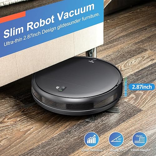 Miniatura 5 de MAMNV Combo de robot aspirador y trapeador, WiFiBluetoothAlexa, robot aspirador 2 en 1 con horario, aspiradora robótica con carga automática,