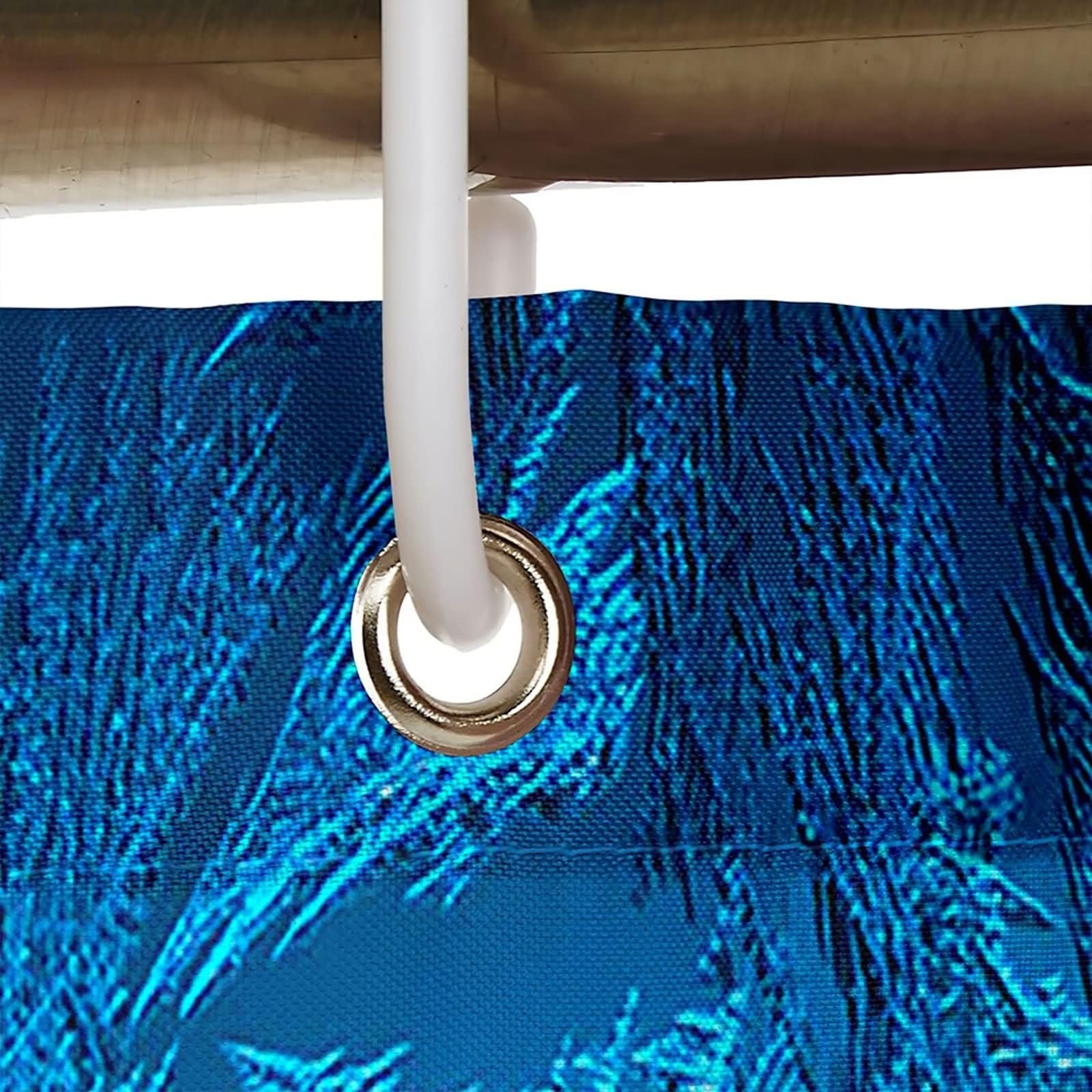 Duschvorhang 180X200, Duschvorhang Textil Waschbar Blau Eisblume Duschvorhang für Damen