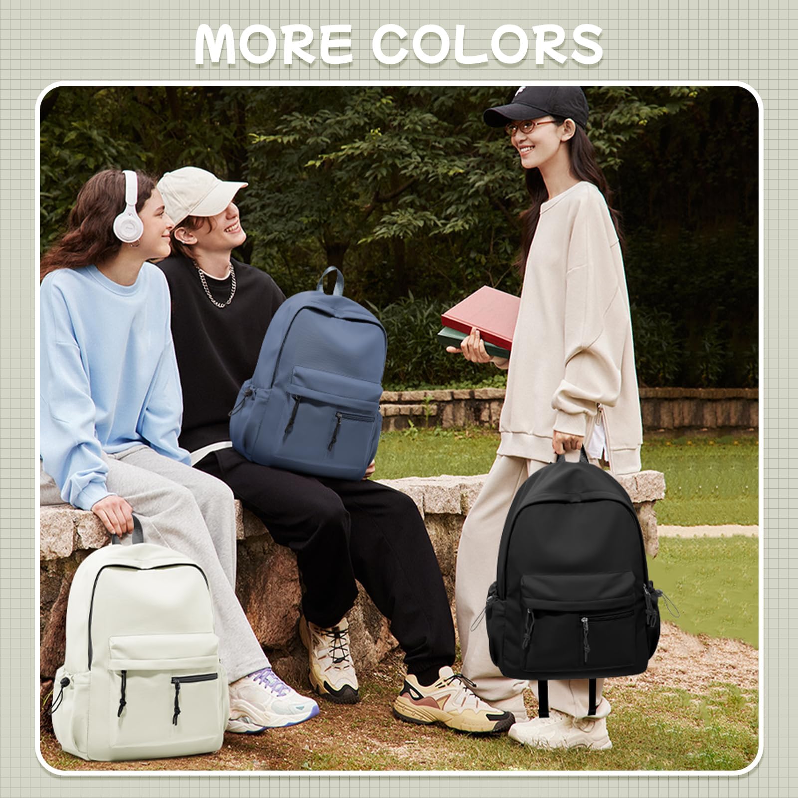 HYC00 Zaino Scuola Superiore Ragazza,Zaino da Scuola Media Ragazzo Zaino Università Leggero Resistente all'acqua College Casual Daypacks, Zaino PC 14 Pollici Zaini Scuola Cartella Adolescente