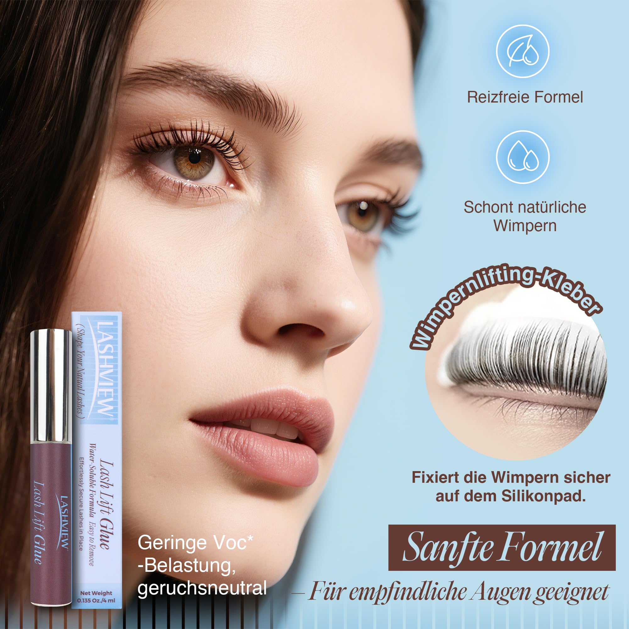 LASHVIEW Wimpernlifting Set, 2026 Aktualisiertes Lash Lifting Set,Wimpernverlängerung Kit Professionell Natürliche & Dickere, Geeignet Für den Salon- und Heimgebrauch
