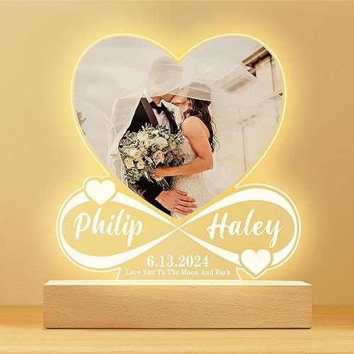 Miniatura 6 de YESCUSTOM Canción acrílica personalizada con foto, regalo personalizado para novio, novia, cubierta de álbum acrílico, placa de música transparente
