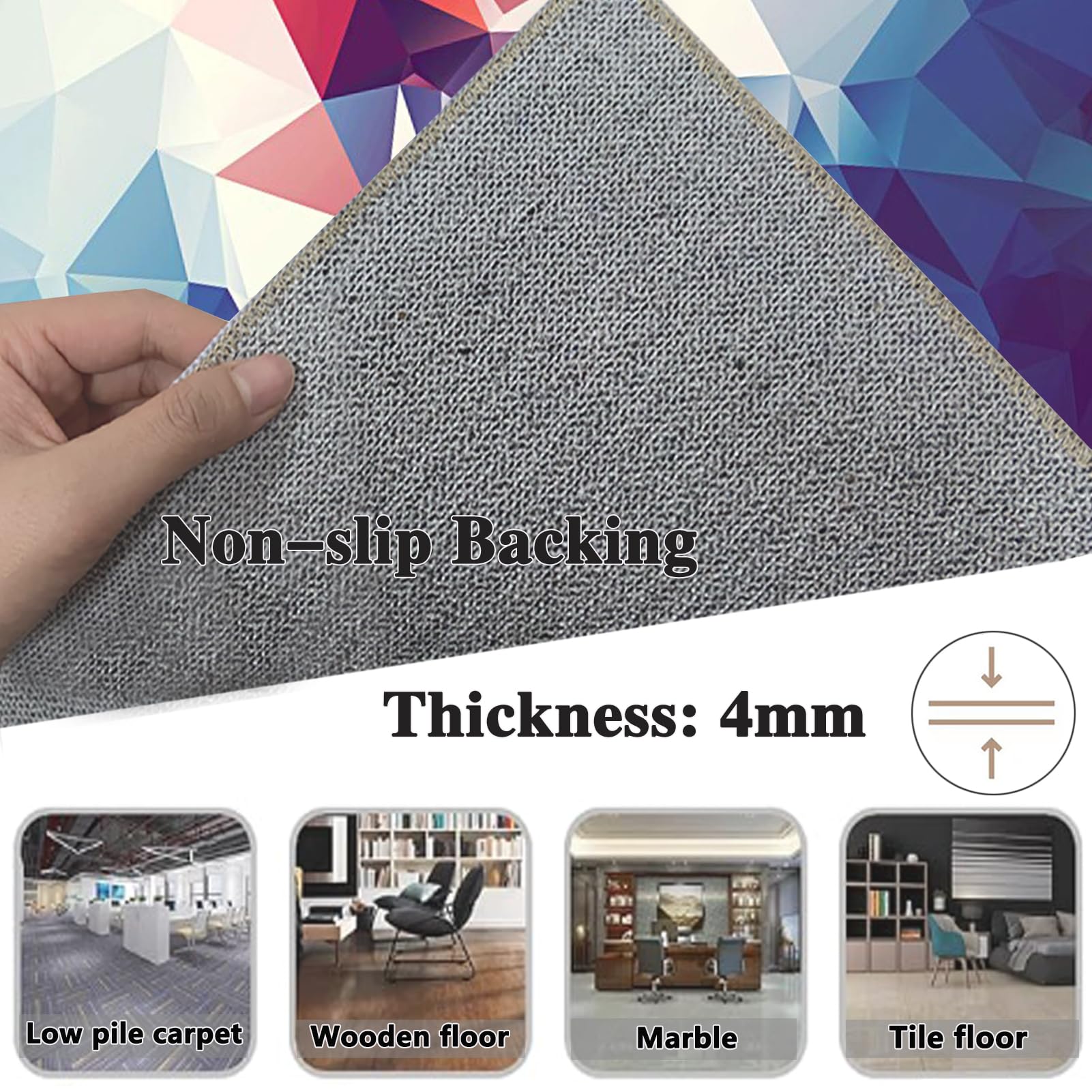 Tapis de chaise de jeu - Tapis de sol pour chaise - Tapis de sol bureau - Tapis de sol gaming - Tapis antidérapant sous chaise de bureau - 180 x 220 cm Tapis protège-sol pour chaise fauteuil gaming