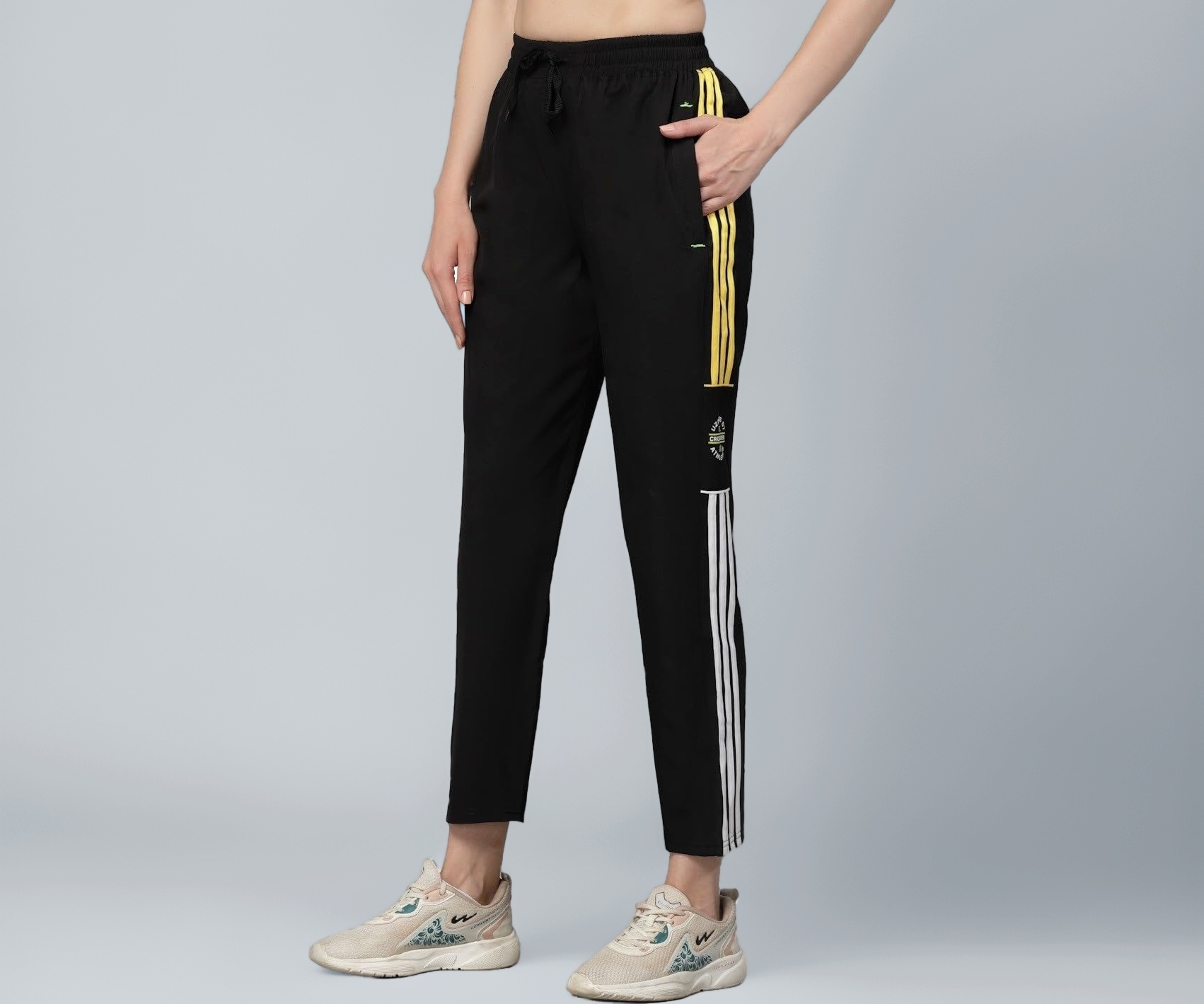 UZARUS Women's 3 Pocket Sports Gym Track Pants Running Lower