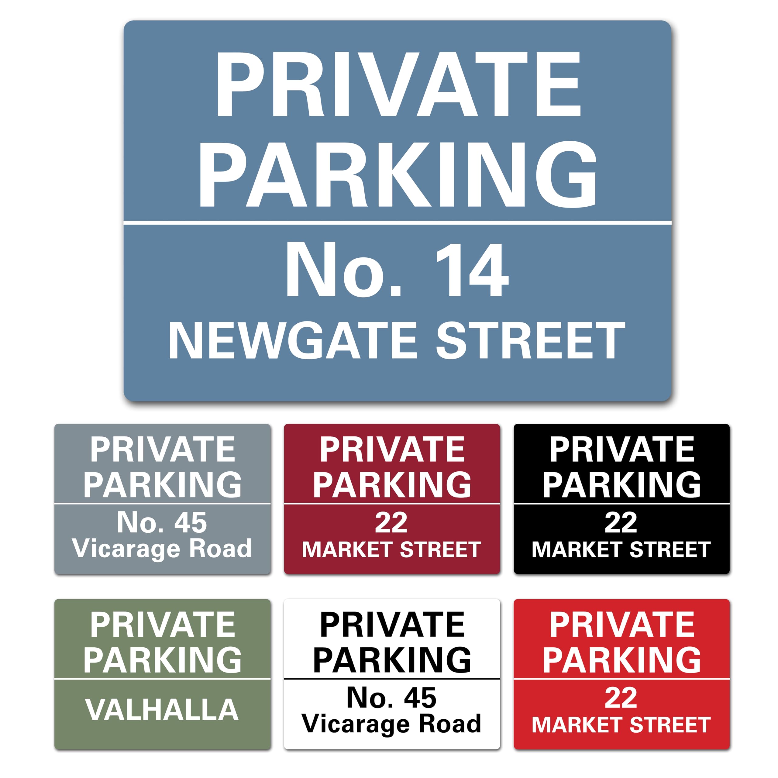 PINKCROW METAL SIGN PRIVATE PARKING Custom Personalised various sizes and colours Heritage