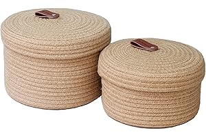 The Perfect Small Storage Solution: Jute Rope Basket with Lid