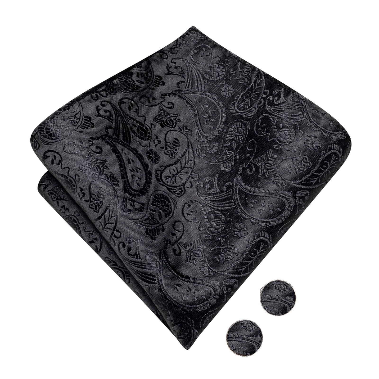Conjunto de gemelos y pañuelo con pajarita for hombre preatados seda