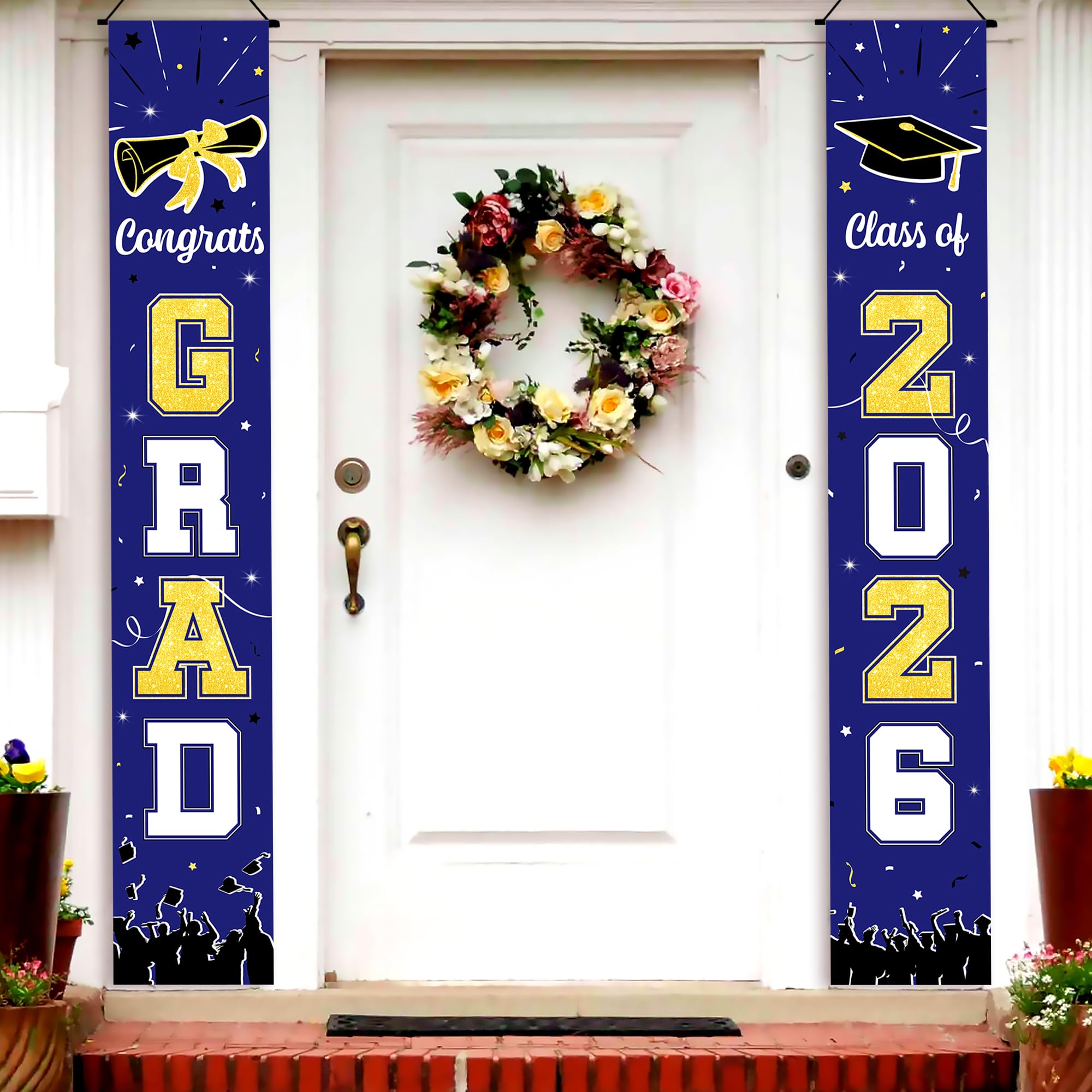 Blue Grad Banner with Stars — image 1