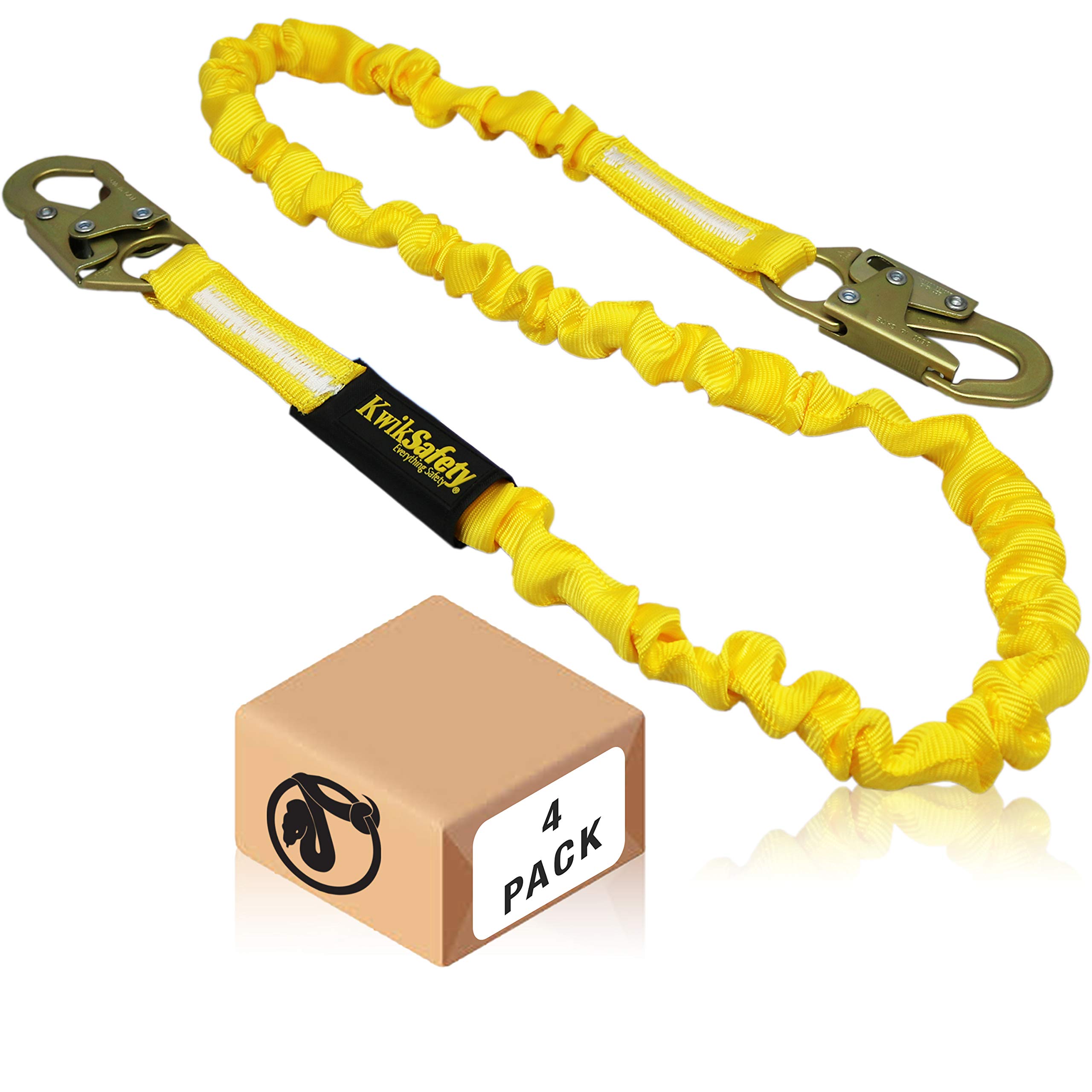 Photo 1 of KwikSafety - Charlotte, NC - RATTLER [1 PACK] Internal Shock Absorber Single Leg 6ft Safety Lanyard OSHA ANSI Fall Arrest Protection Equipment Snap Hooks Construction Arborist Roofing