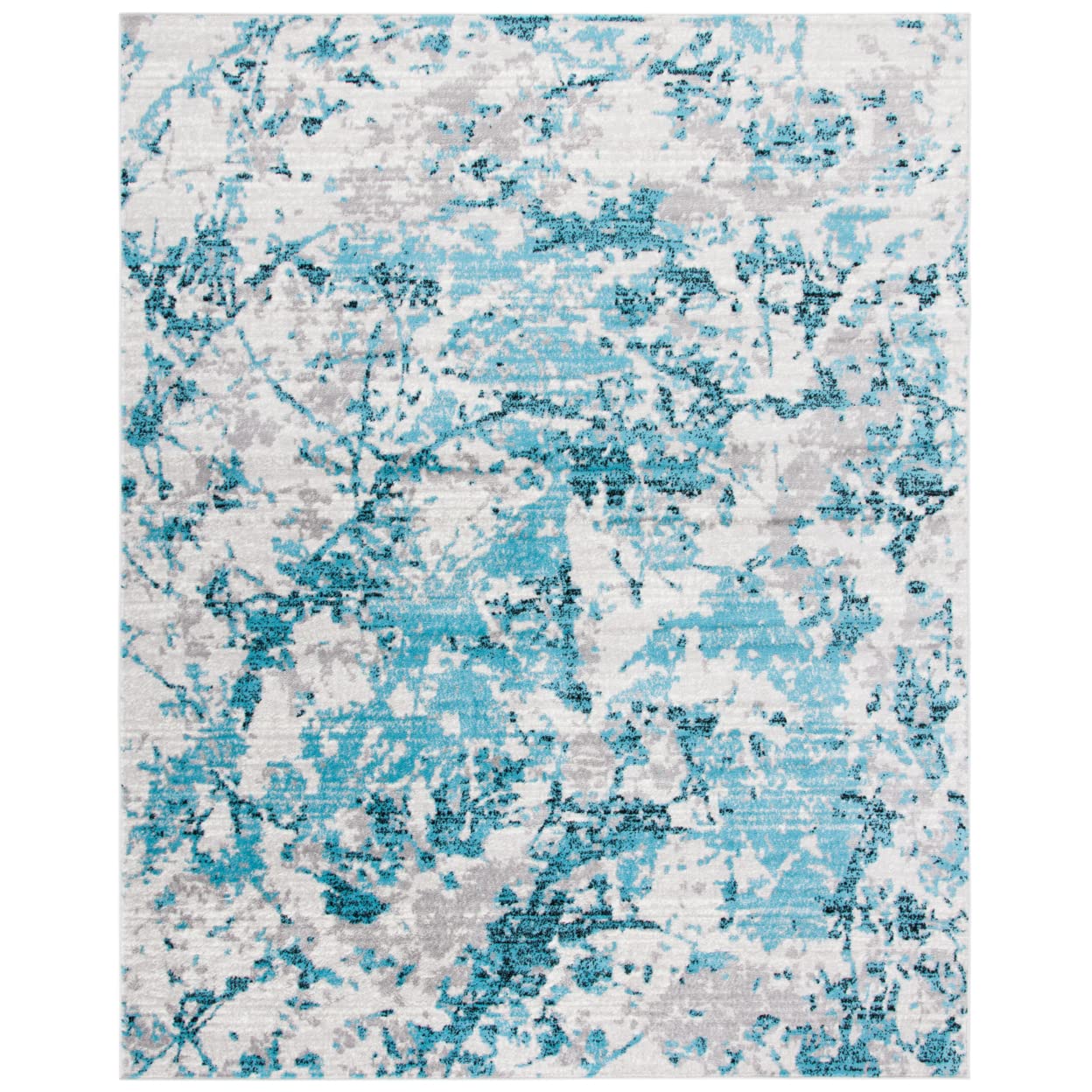 SAFAVIEH Skyler Collection 11' x 16' Blue/Ivory SKY186M Modern Abstract Non-Shedding Living Room Dining Bedroom Area Rug