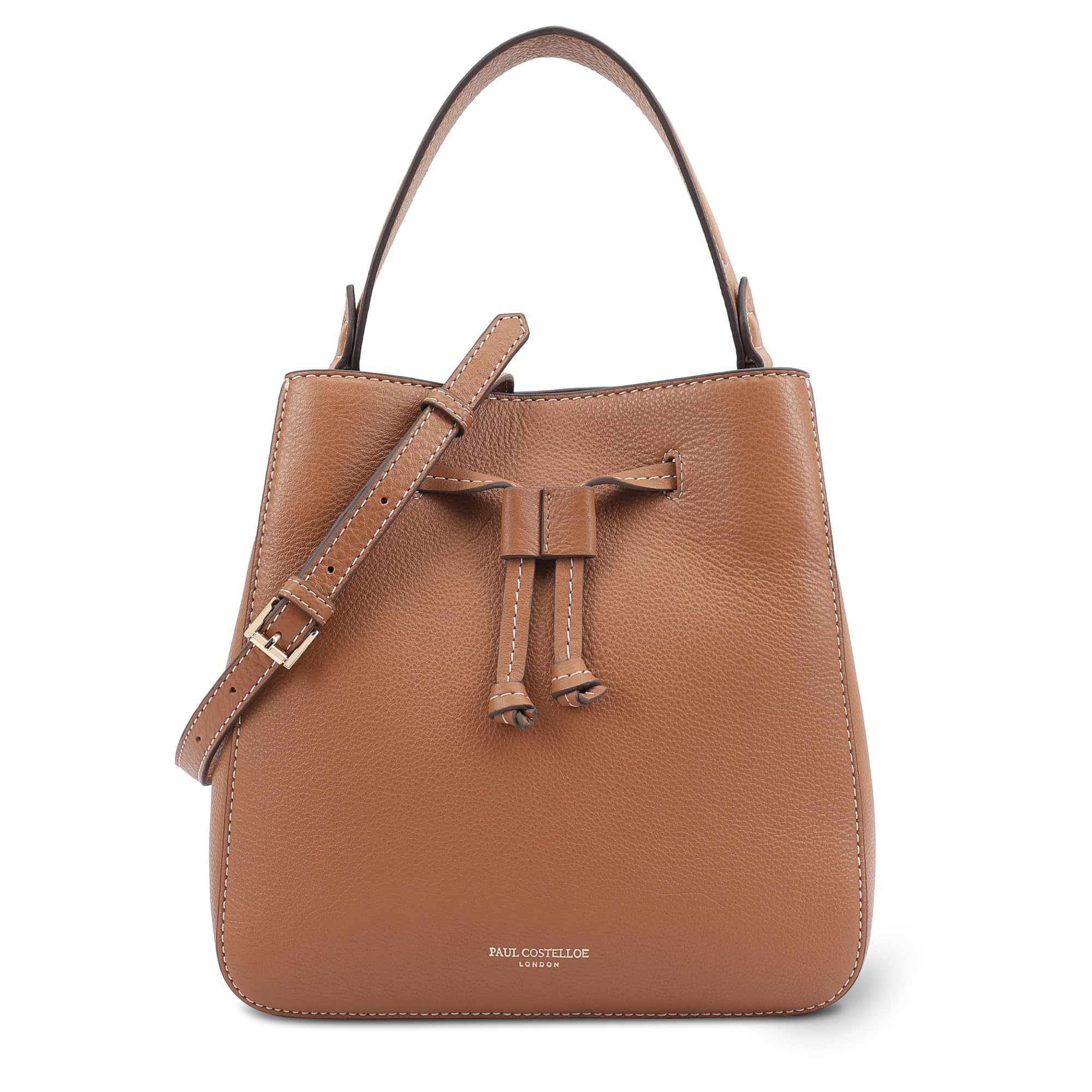 Paul Costelloe Echt Leder Multiway Bag Kordelzugtasche Damen Handtasche Vielseitige Stilvolle Handtasche mit 6 eleganten Farboptionen für jeden Anlass PEACE