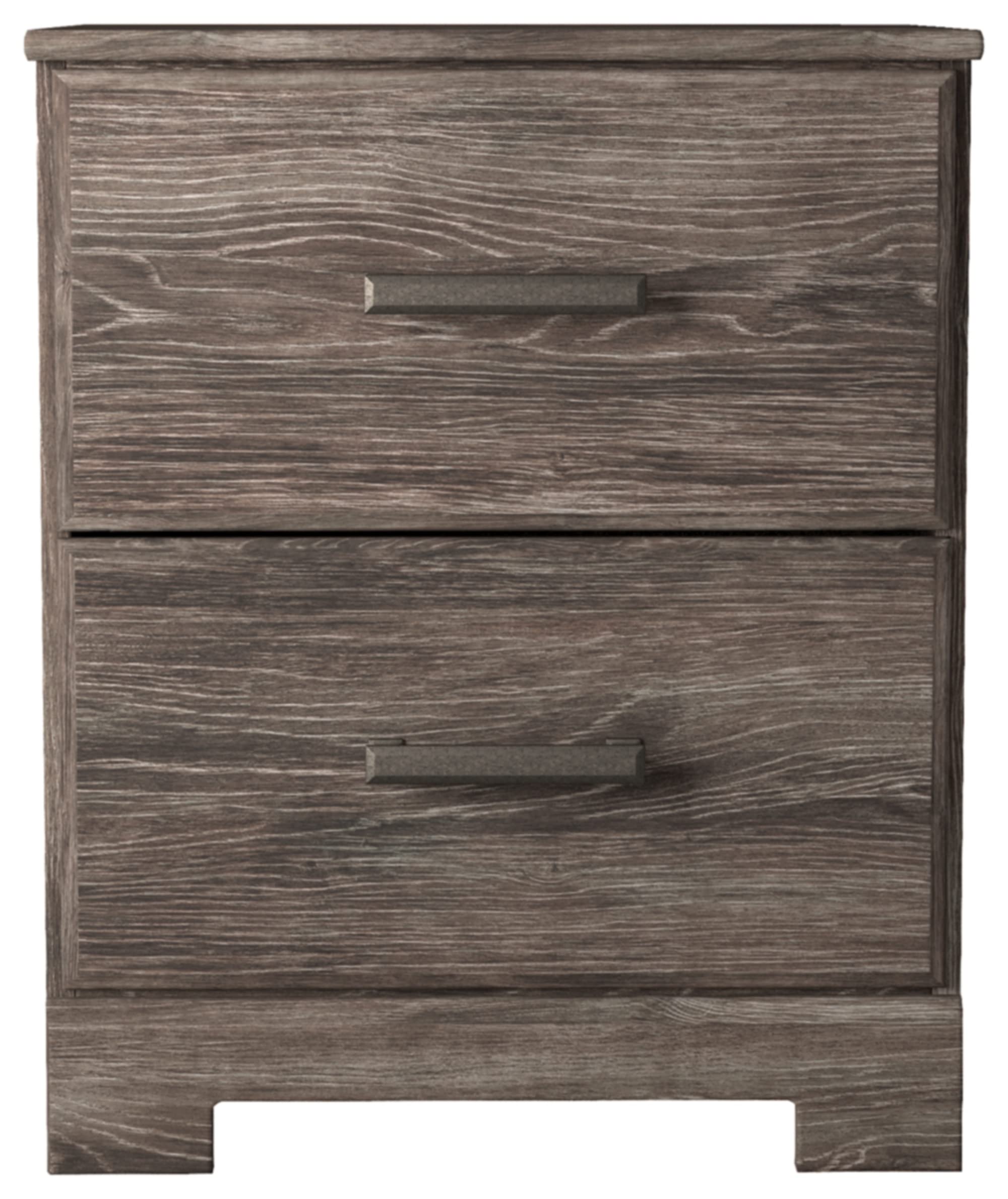 Signature Design by Ashley Ralinksi Rustic Two Drawer Nightstand, Gray