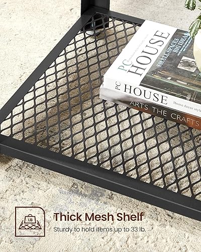 Miniatura 7 de VASAGLE ULET41X - Mesa auxiliar industrial de 2 niveles con estante de almacenamiento, resistente, fácil de montar, muebles decorativos de aspecto