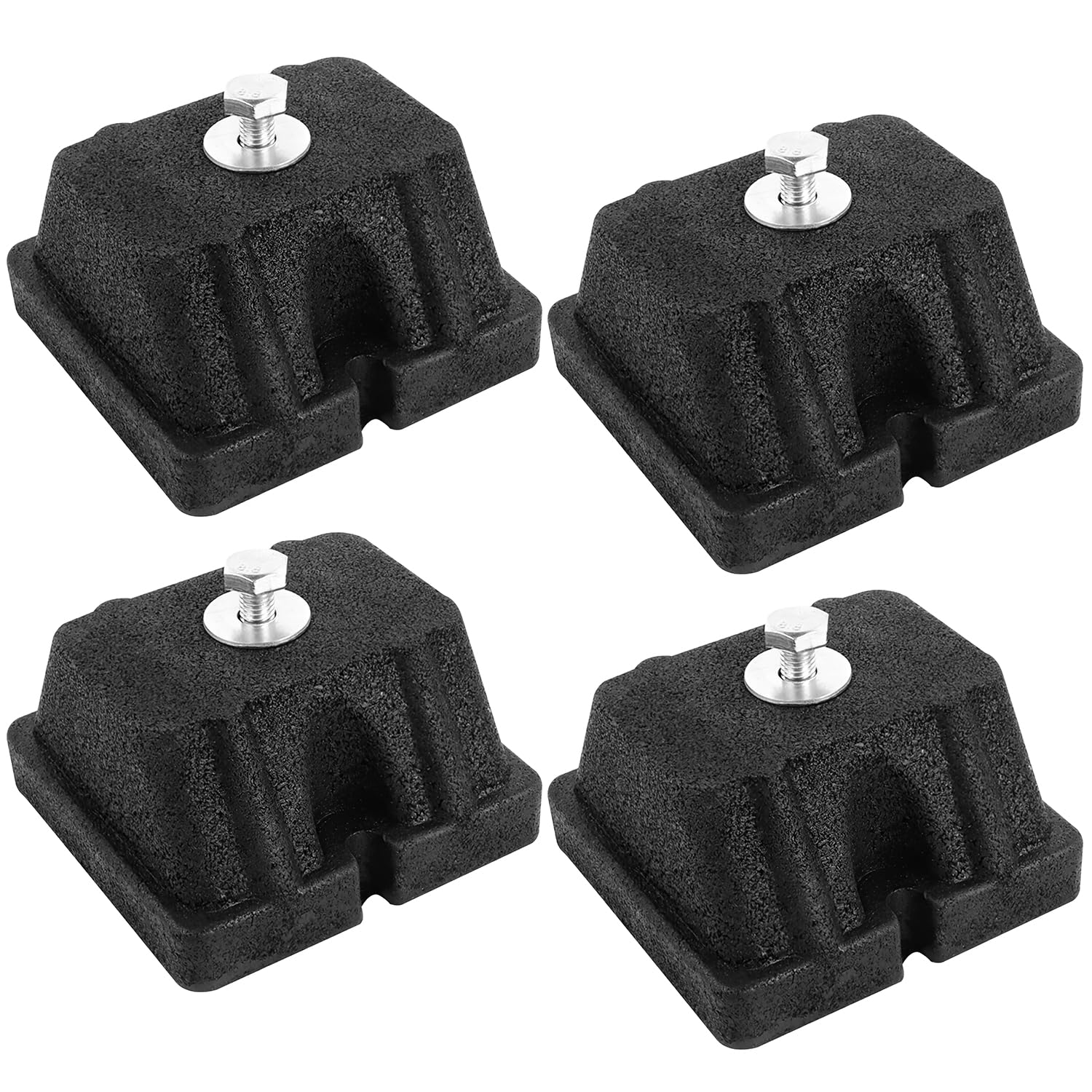 Aislador de Vibración de Goma 4PCS 120 x 120 x 65 mm Base amortiguadora para Aire Acondicionado Externas Pesadas 150kg