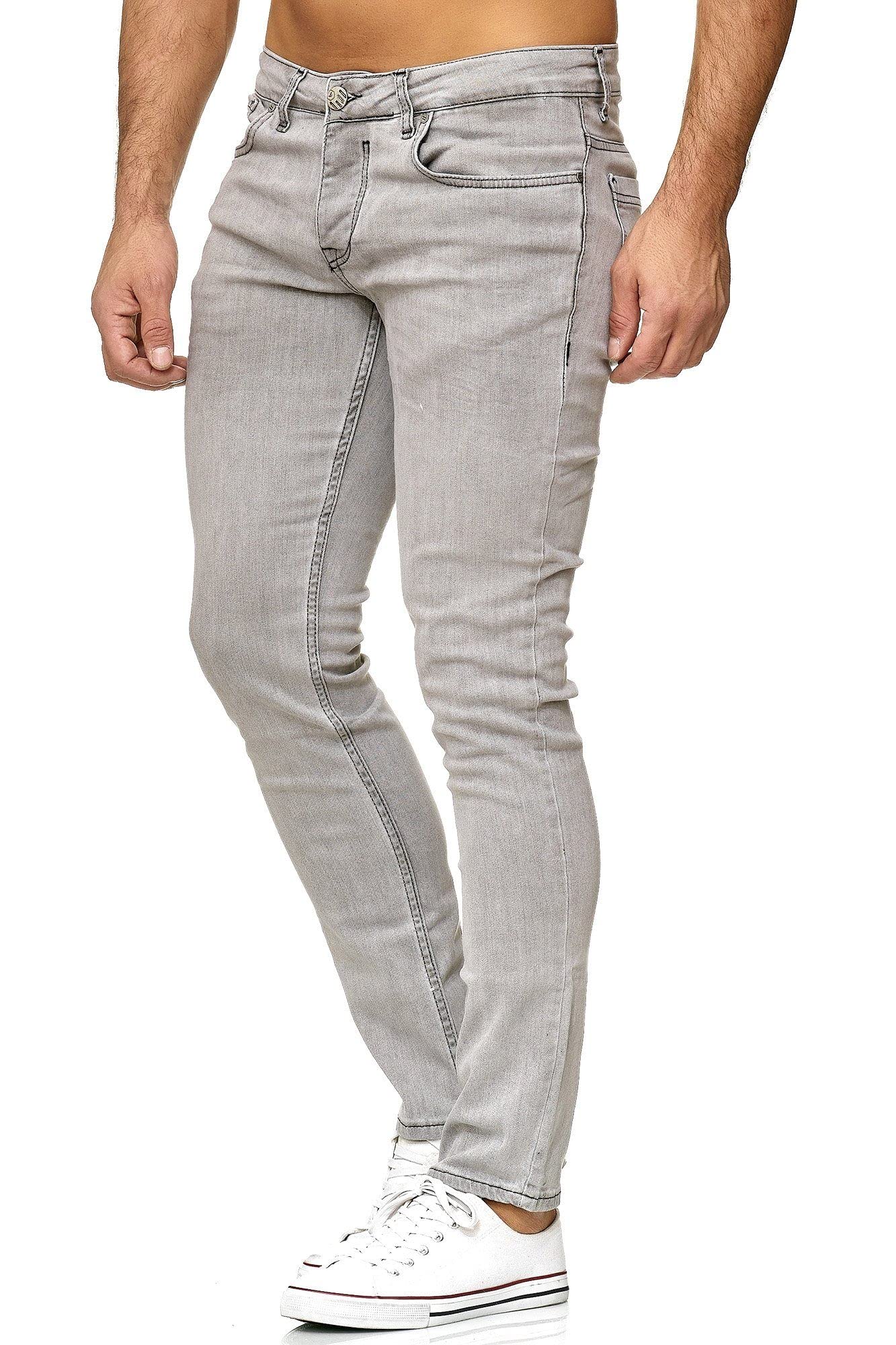 Tazzio - Jeans da uomo, aderenti, elasticizzati, denim, 16533 Nero