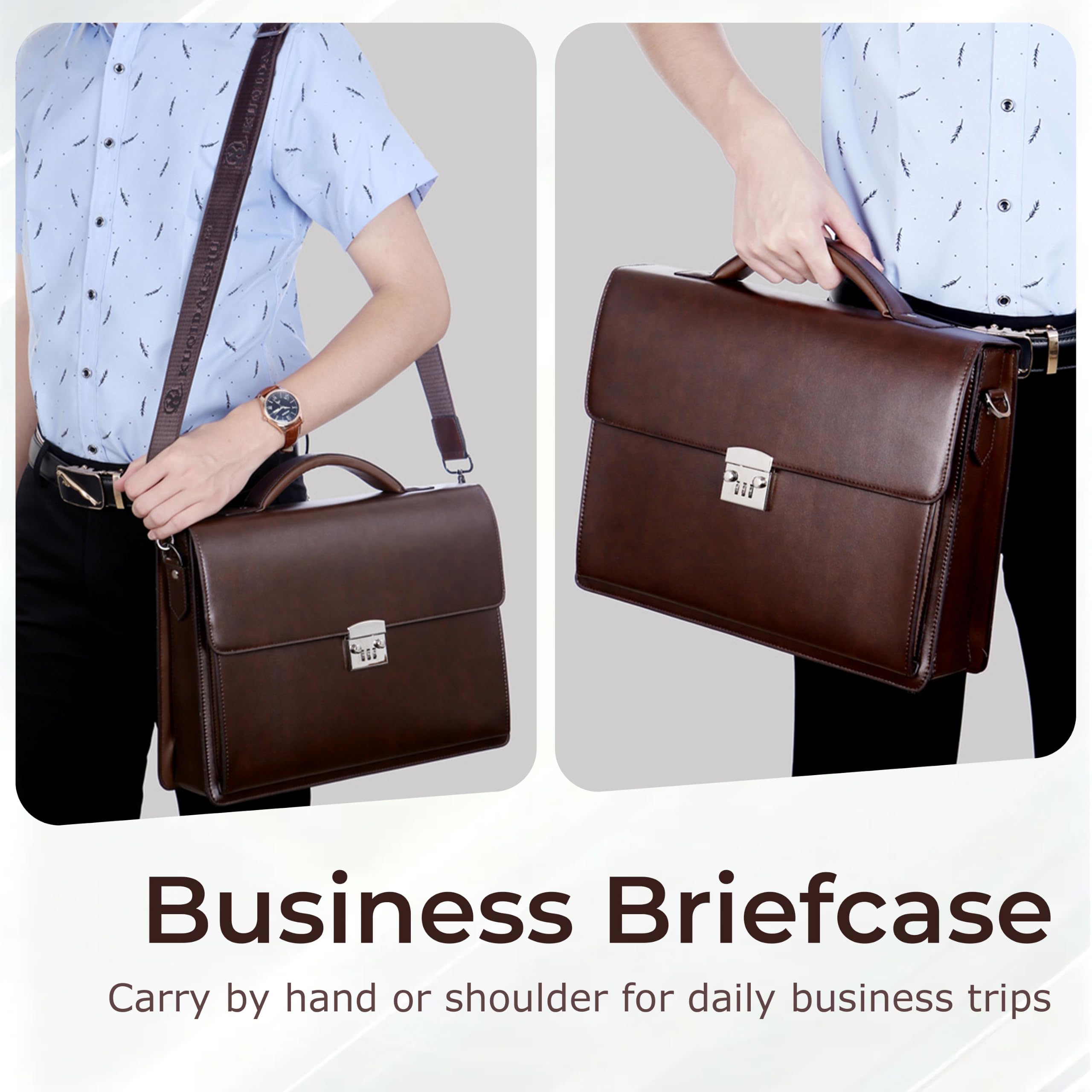 [FSD.WG]Business Bag Borsa in pelle Borsa da Affari per Computer Portatile Borsa da Uomo
