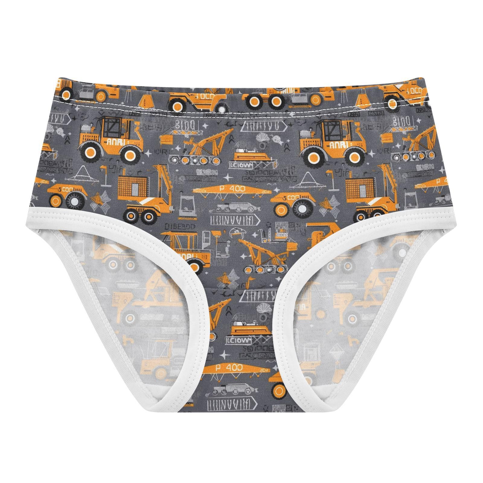 Cute Construction Vehicles Gray Toddler Girlss Underwear 2T 202a3199