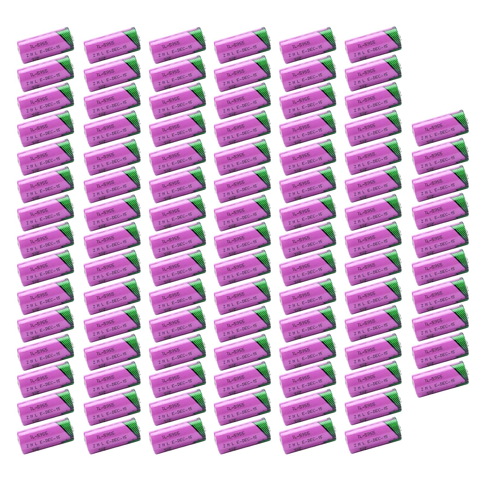 100-Pack TL-5955 2 3AA Battery Replacement for Tadiran TL-5955 TL-5155 TL-2155 TL-4955 SL-361 ER14335 3 6 Volt Lithium