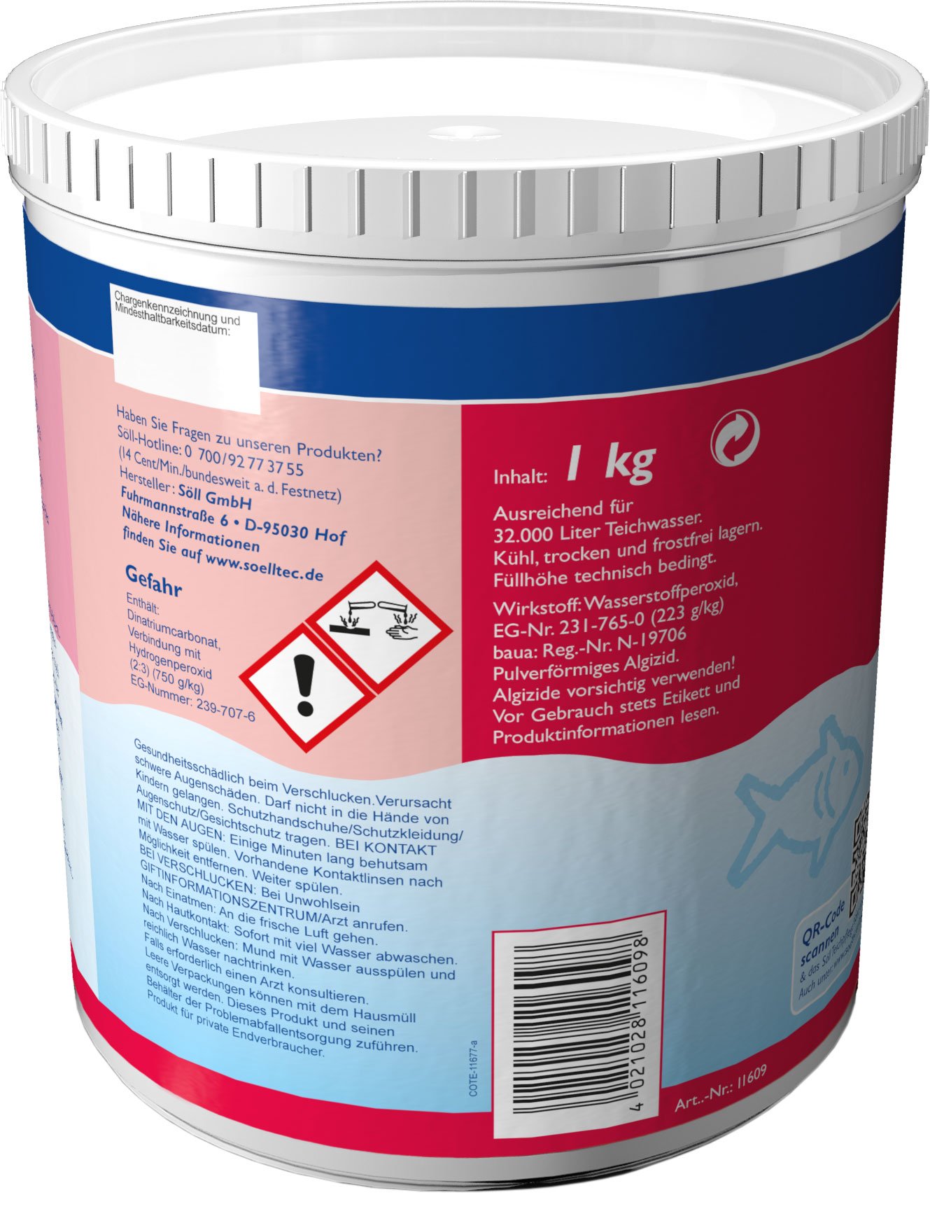 Söll FadenalgenVernichter mit Aktivsauerstoff 1 kg, Sofortwirkung