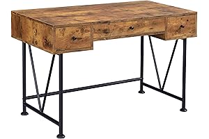 Coaster Home Furnishings Analiese 3-Drawer Industrial Writing Desk