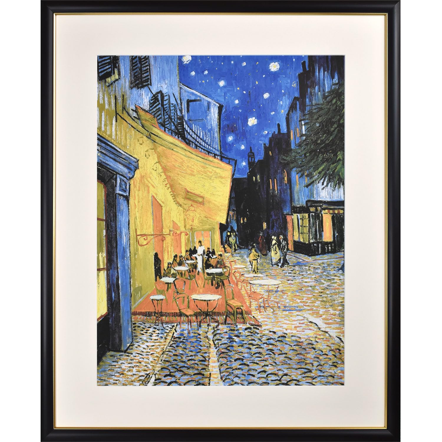 Amazon.co.jp: 晴れの街ギャラリー 絵画 額絵 ゴッホ 『夜のカフェ