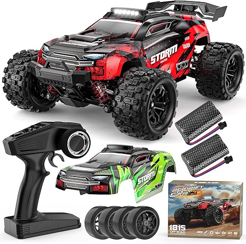 Coches RC 118, 2.4GHz 4WD de alta velocidad 40 KMH auto de control remoto con rueda de deriva, todo terreno todoterreno Monster Truck RC Drift Car