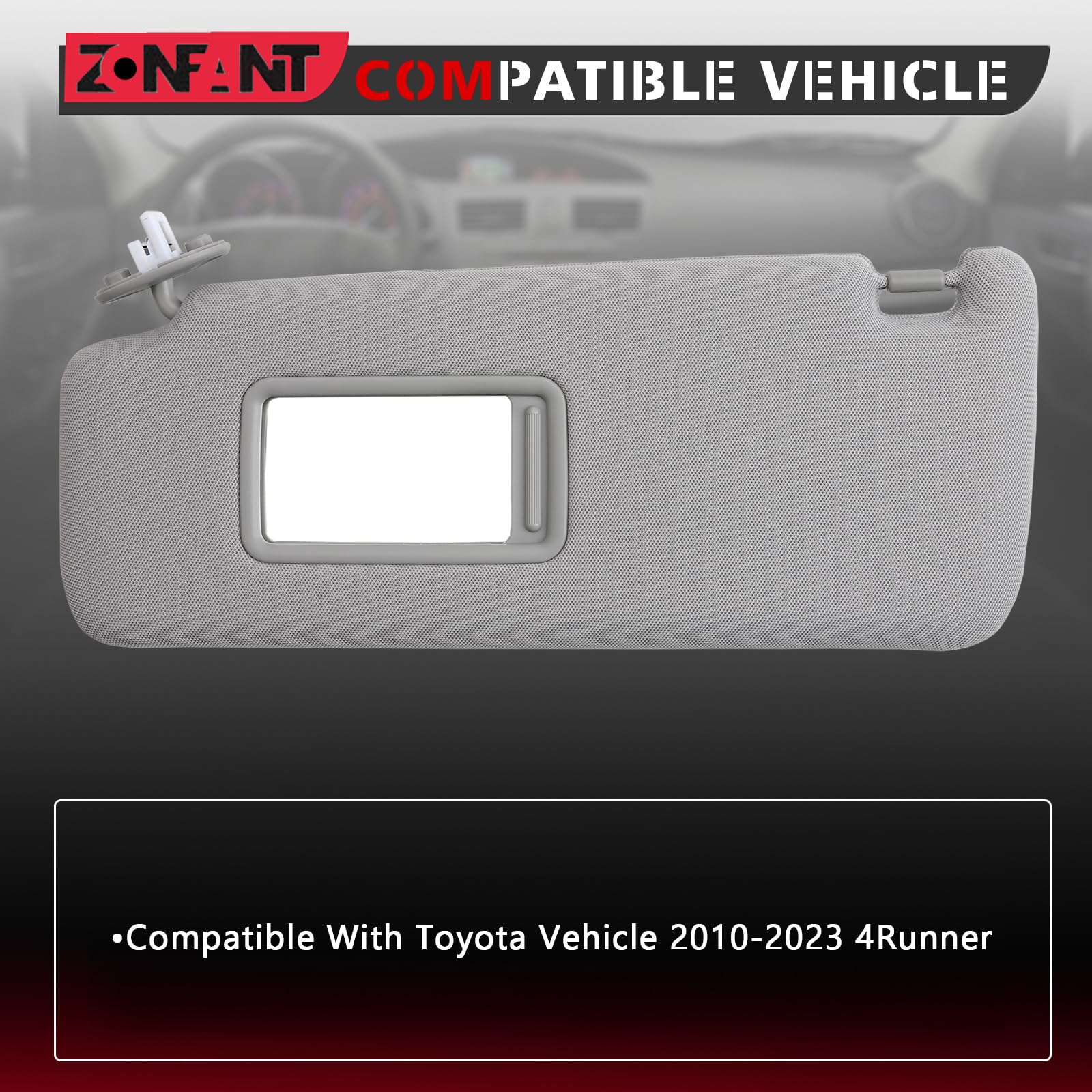 Amazon.co.jp: ZONFANT 左運転席側サンバイザー バニティライト付き