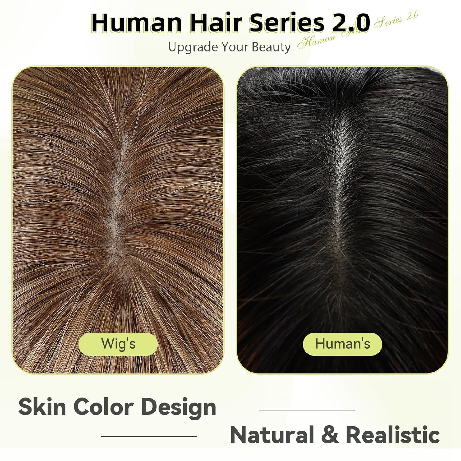 RSY 14 Inch Ombre Brown mixed Blonde Straight and Layered Real Human Hair Wigs for Women with Bangs