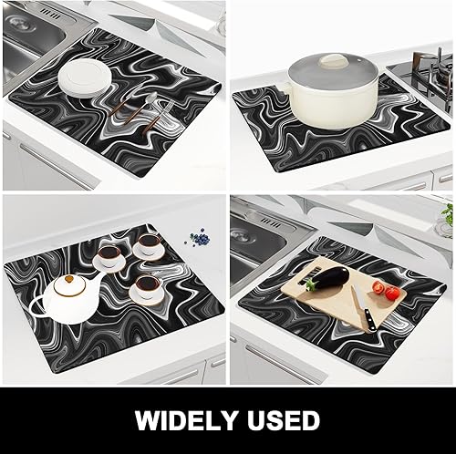 Miniatura 344 de Rnivvi Tapete de café, tapete de café de 12 x 19 pulgadas para estación de máquina de espresso, accesorios y organizador, almohadilla absorbente