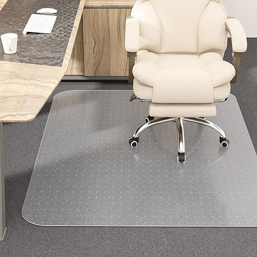 Miniatura 8 de Tapete para silla de oficina para alfombra, 36 x 48 x 0.09 pulgadas, tapete para silla de escritorio para suelos de alfombra, tapetes transparentes
