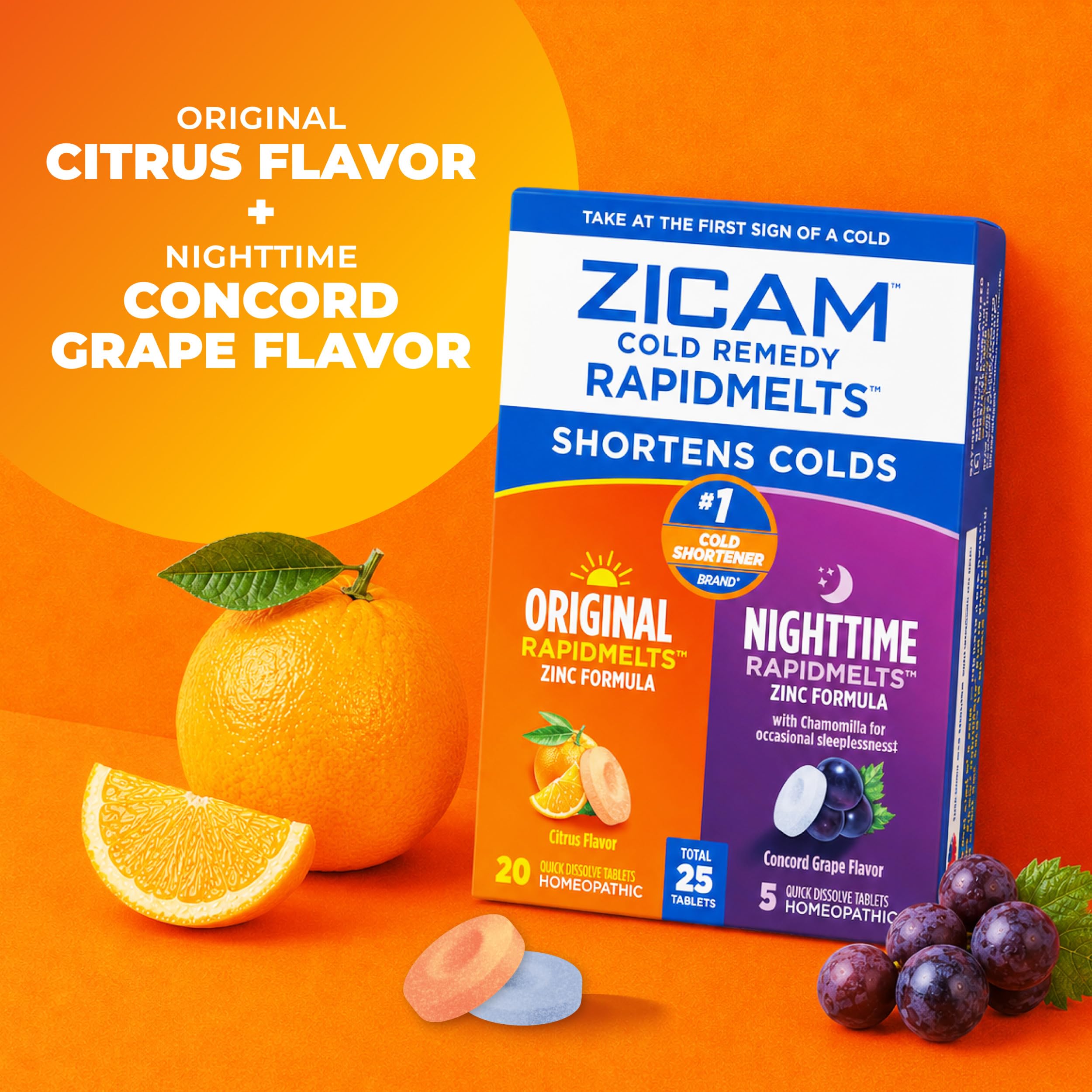 Amazon.com: Zicam Cold Remedy RapidMelts Original + Nighttime