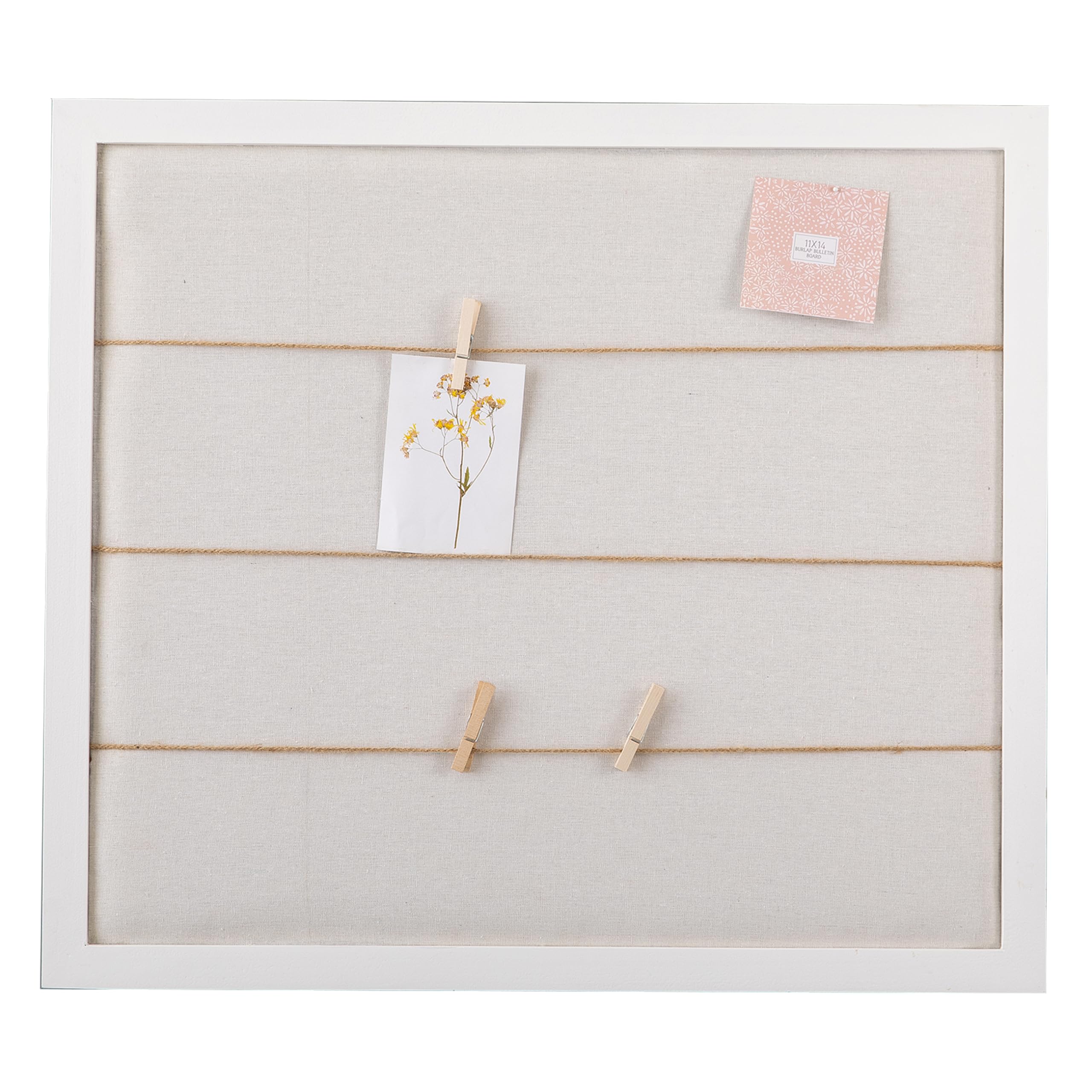 SOFE Pinnwand aus Leinen, rechteckig, Stoff, Pinnwände für Wände, hängende Foto-Display mit Clips, Holzrahmen, Nachrichtenbrett, Wandmontage, Sichttafel für Wohnzimmer, Schlafzimmer, Wanddekoration