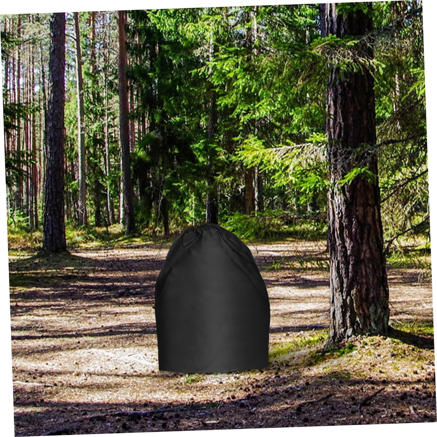 Bolsa Recolectora de Césped Oxford Negra Cordón, Resistente | Celebracion Otono, Bolsa de Almacenamiento para Recoger Hojas, Accesorios para Tractores Cortacésped