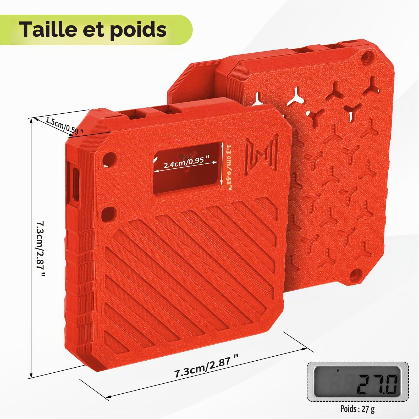 1 paquet ESP32 pour boîtier Heltec V3, carte de développement LoRa, boîtier Meshtastic avec connecteur d'antenne et interface de type C, (N33, rouge)